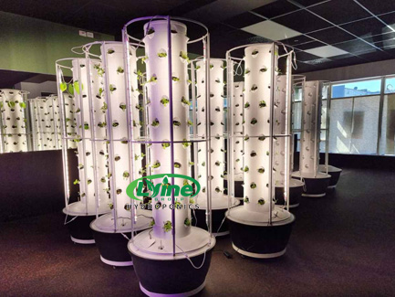 The customer finally purchased 8 sets of hydroponic tower system samples for testing01