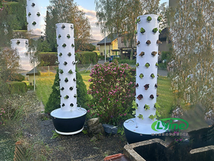 Swiss customer uses tower system to hydroponically grow organic vegetables at home01